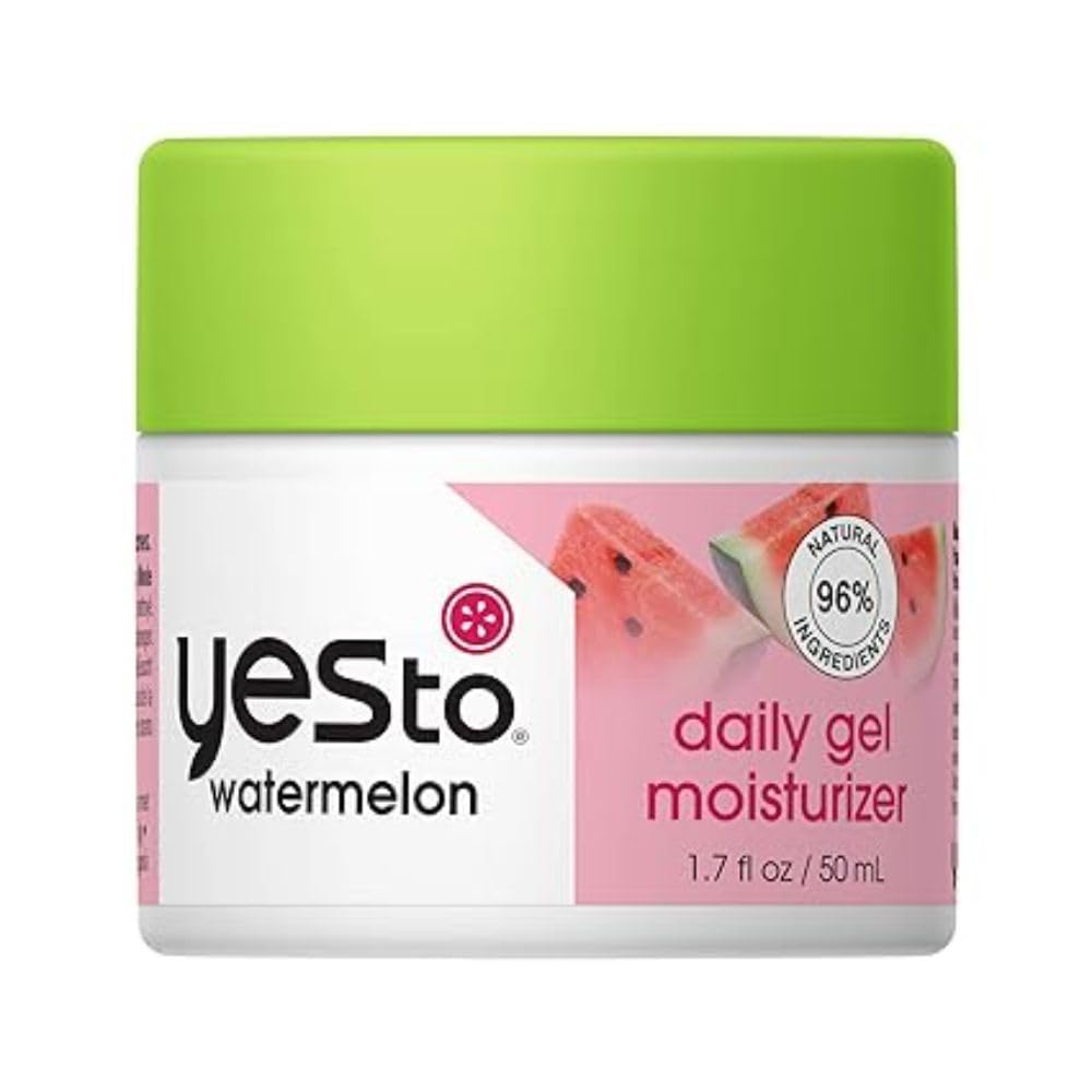 Yes To Watermelon Daily Gel Moisturizer, Skin Texture Improvement & Refreshing, Antioxidants, Sodium Hyaluronate, 1.7 Fl Oz