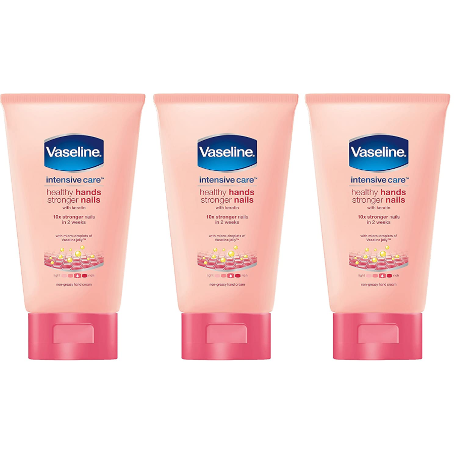 Vaseline Intensive Care Healthy Hand & Nail Conditioning Hand Cream, with Keratin, 2.5 Ounce